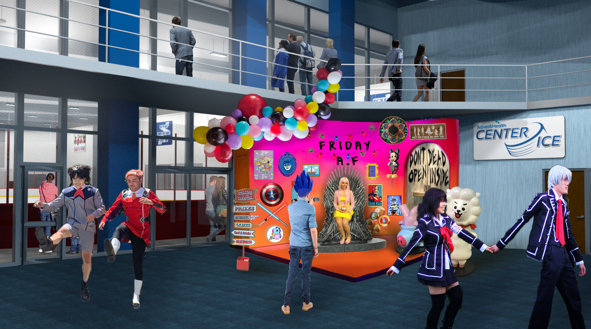 (Anime Night) the photo booth serves as a way for students to share their pictures on social media and create an instagramable memory they won't forget
