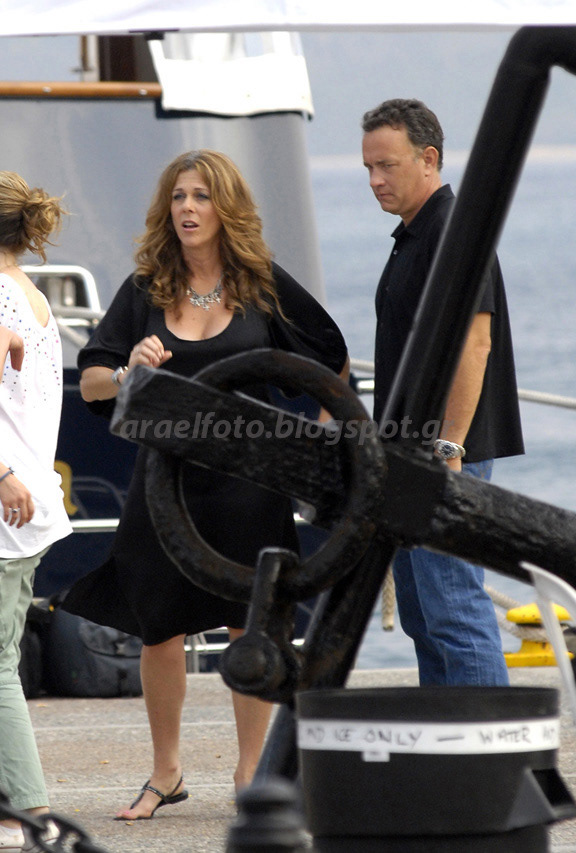 Σκιάθος 2007, Tom Hanks and Rita Wilson with Kontominas