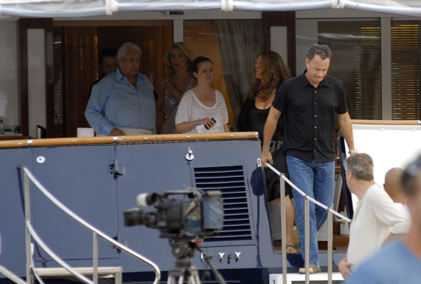 Σκιάθος 2007, Tom Hanks and Rita Wilson with Kontominas