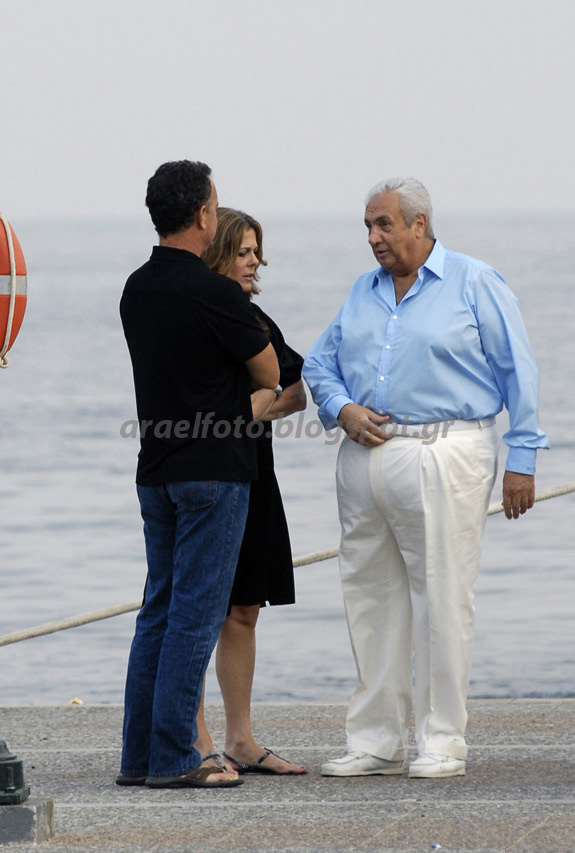 Σκιάθος 2007, Tom Hanks and Rita Wilson with Kontominas