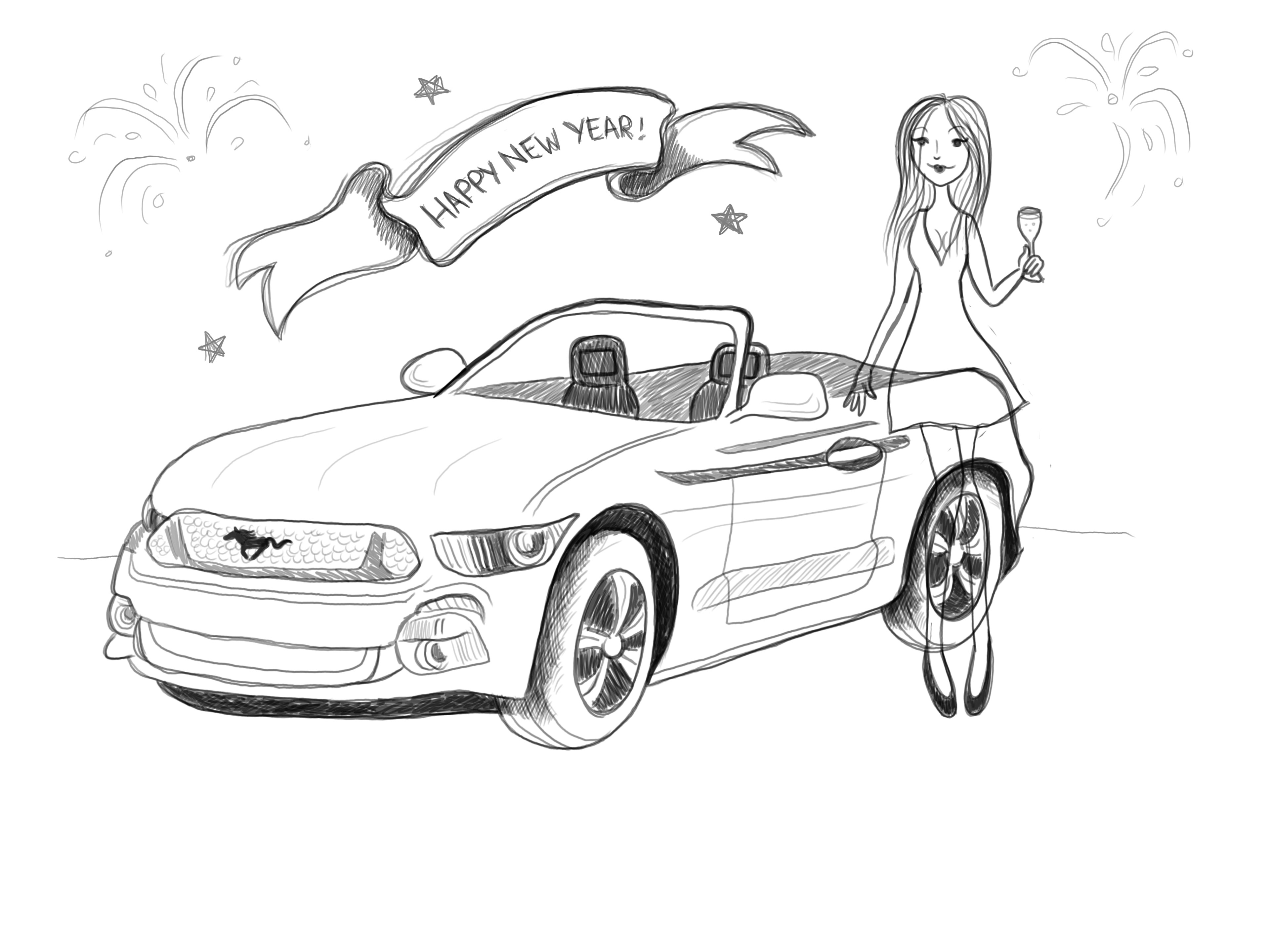 Mustang Sketch