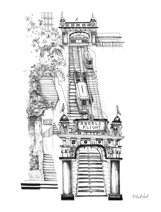 "Angels Flight" DTLA - KLoRebel Art © 2024
