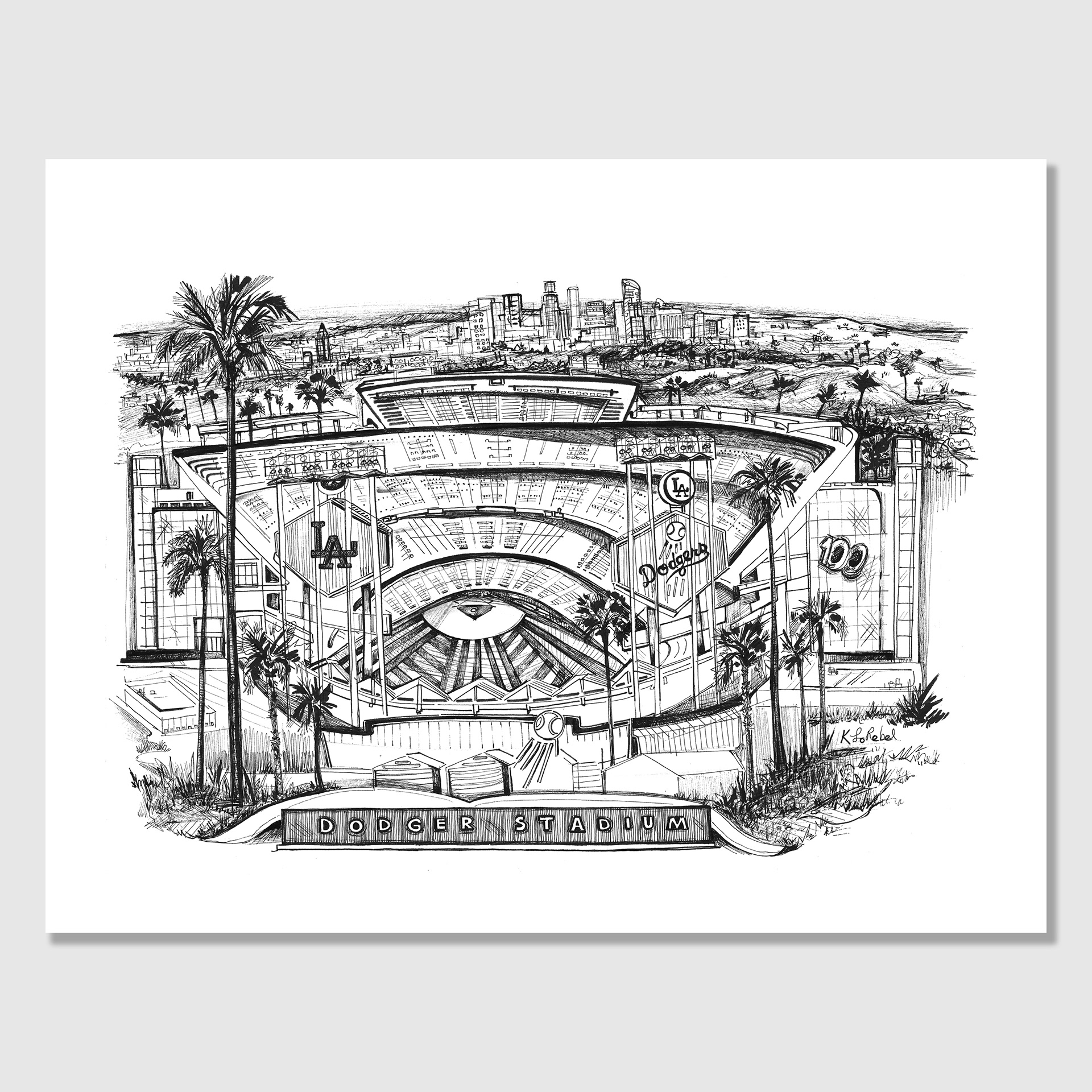 "Dodger Stadium" KLoRebel Art © 2024