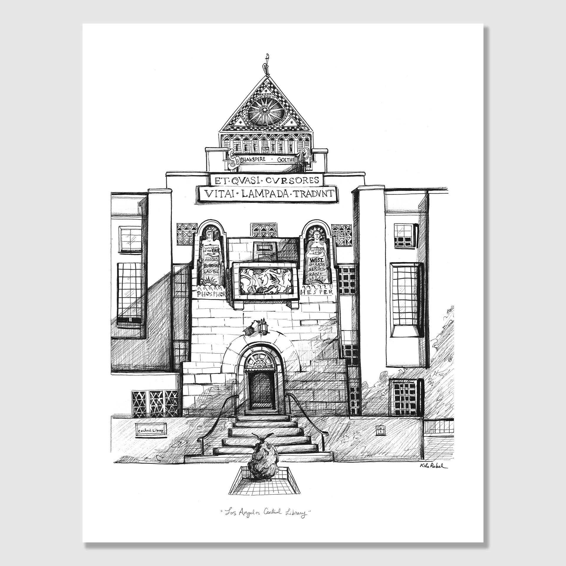 "LA Central Library" DTLA - KLoRebel Art © 2024