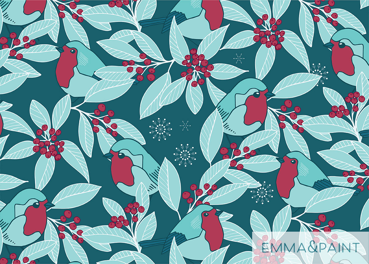 Robin in the Winterberry