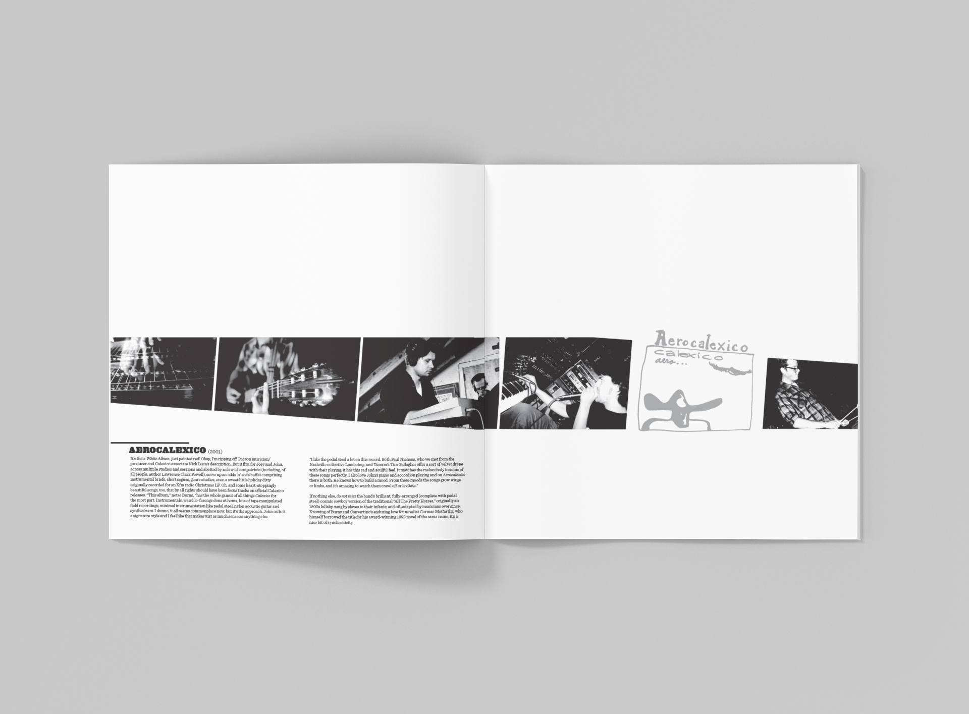 Tucson creative book design for Calexico's "Road Atlas" collaboration with Saywells Design Co.