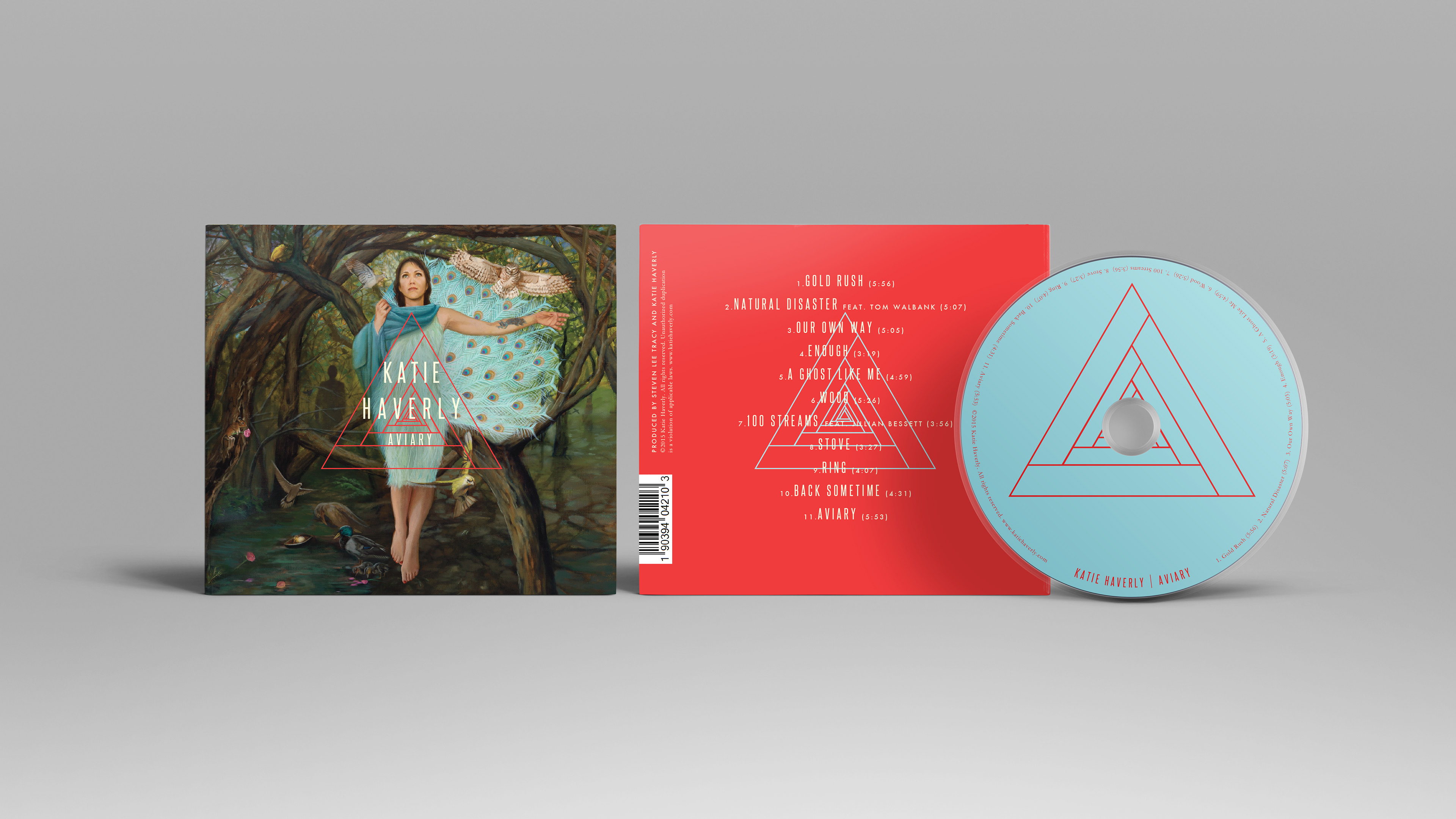 Tucson album cover design for Katie Haverly's "Aviary" collaboration with painter Carolyn Robles