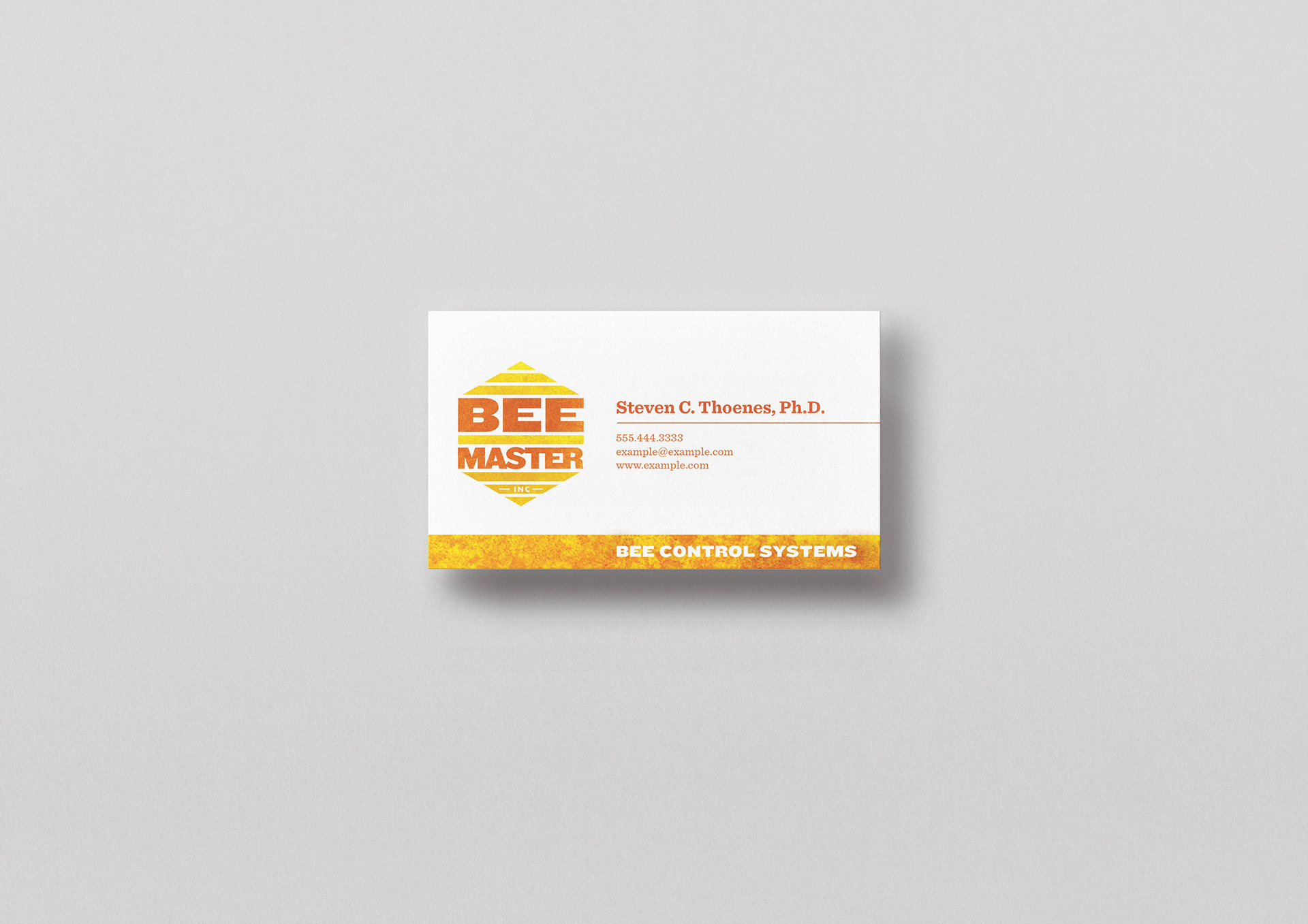 Tucson business card graphic design for bee control systems