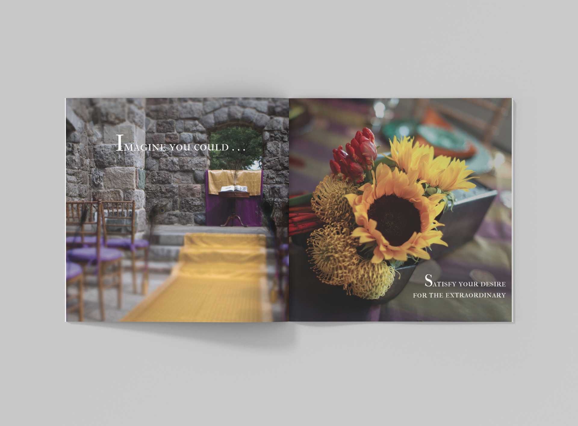 Tucson bulletin brochure booklet graphic design for Creative Wedding Solutions
