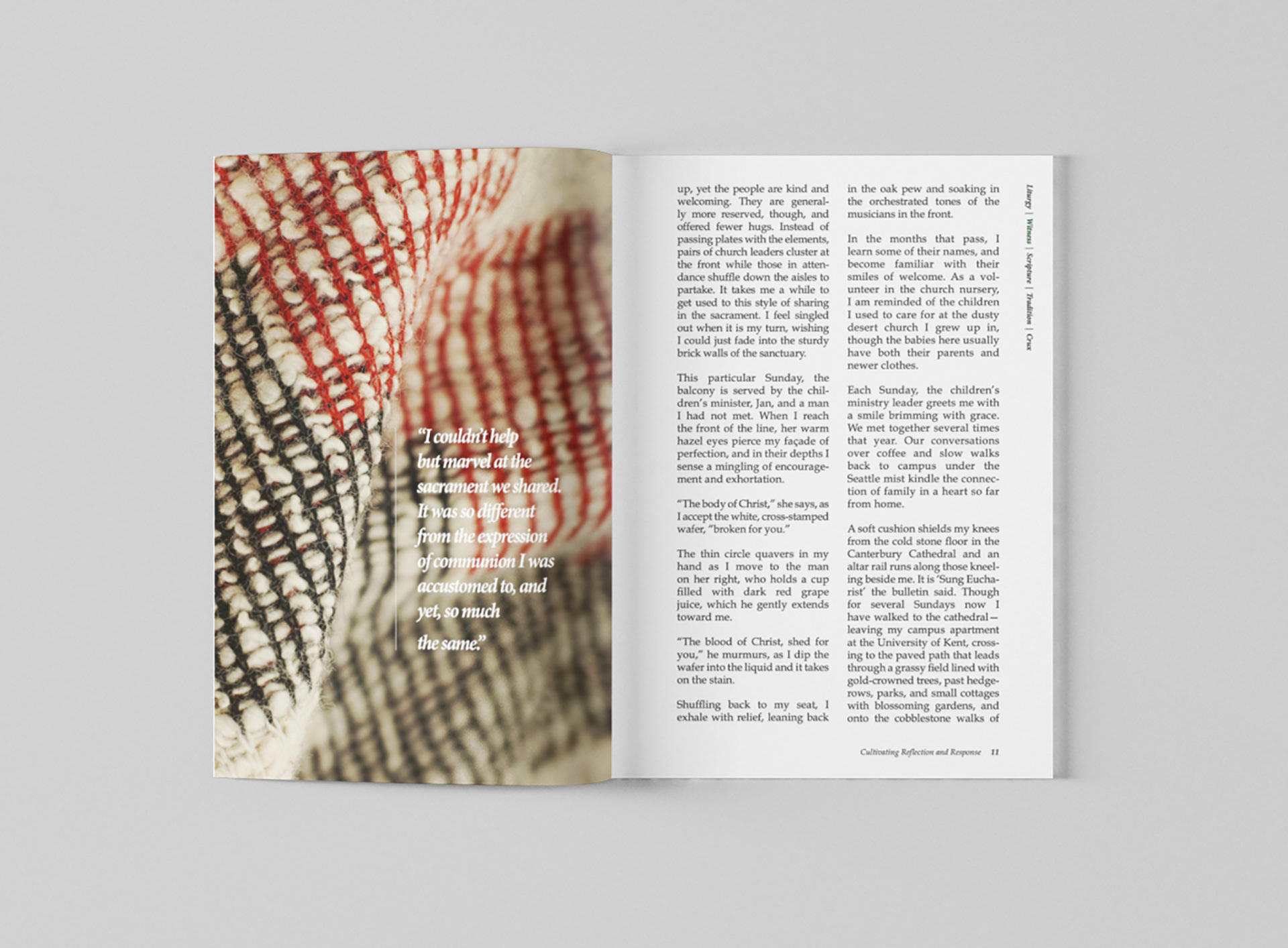 Tucson magazine typesetting for "Resonance: A Theological Journal"