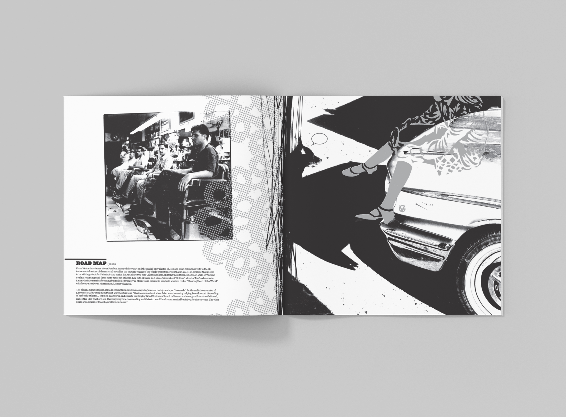 Tucson creative book design for Calexico's "Road Atlas" collaboration with Saywells Design Co.