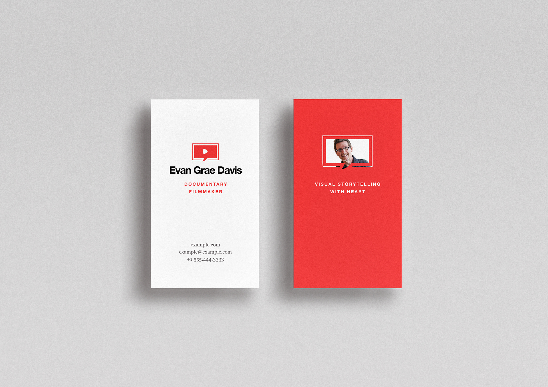 Tucson business card graphic design for a documentary filmmaker