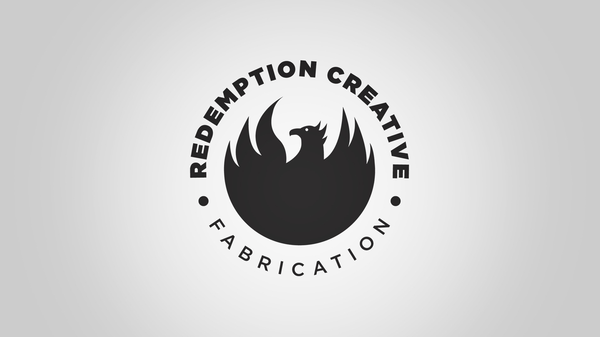 Tucson logo design for Redemption Creative Fabrication with a phoenix rising from fire