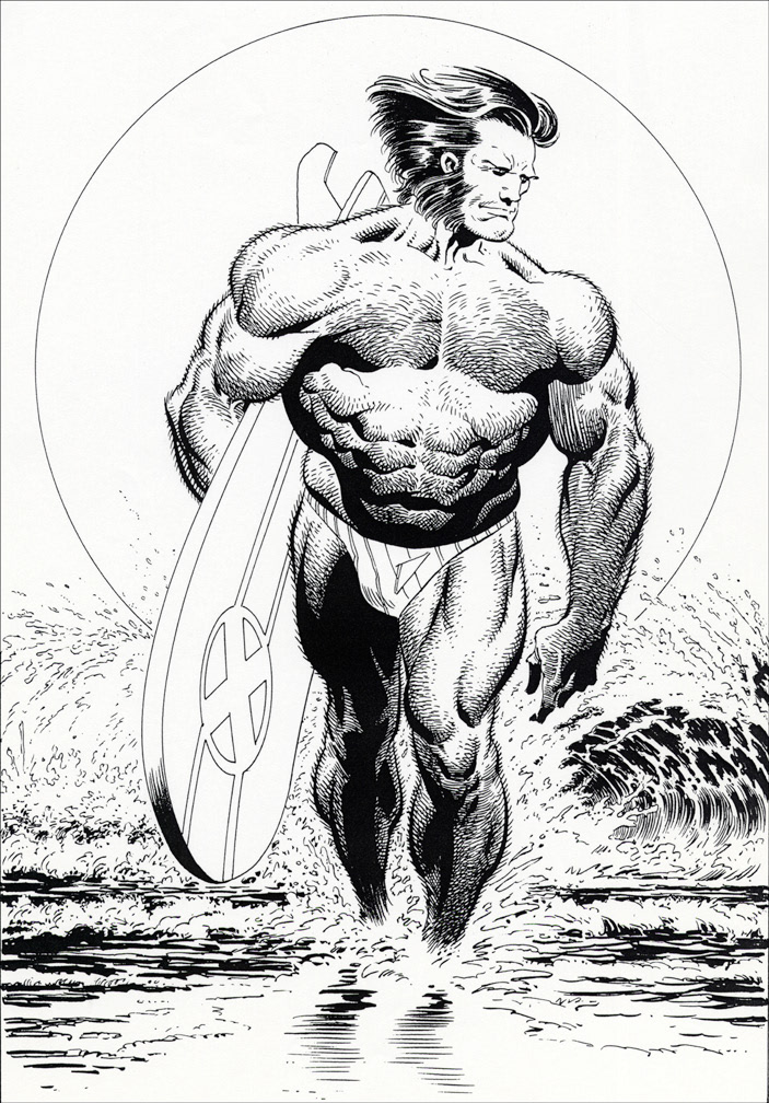 MARVEL PEEPSAKE COLLECTION 1991: Wolverine art created for one of 'Comic Image's' Marvel Peepsake Collections. Mike Zeck (pencils / inks)