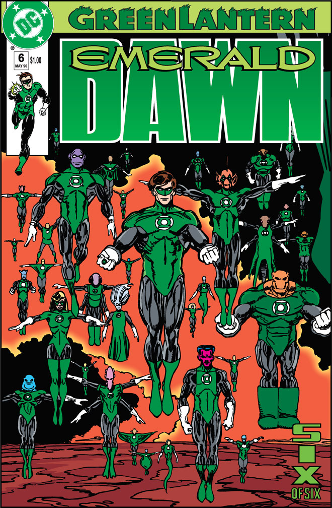 DC75 vector cover recreation: GREEN LANTERN: EMERALD DAWN 6, May, 1990 issue.