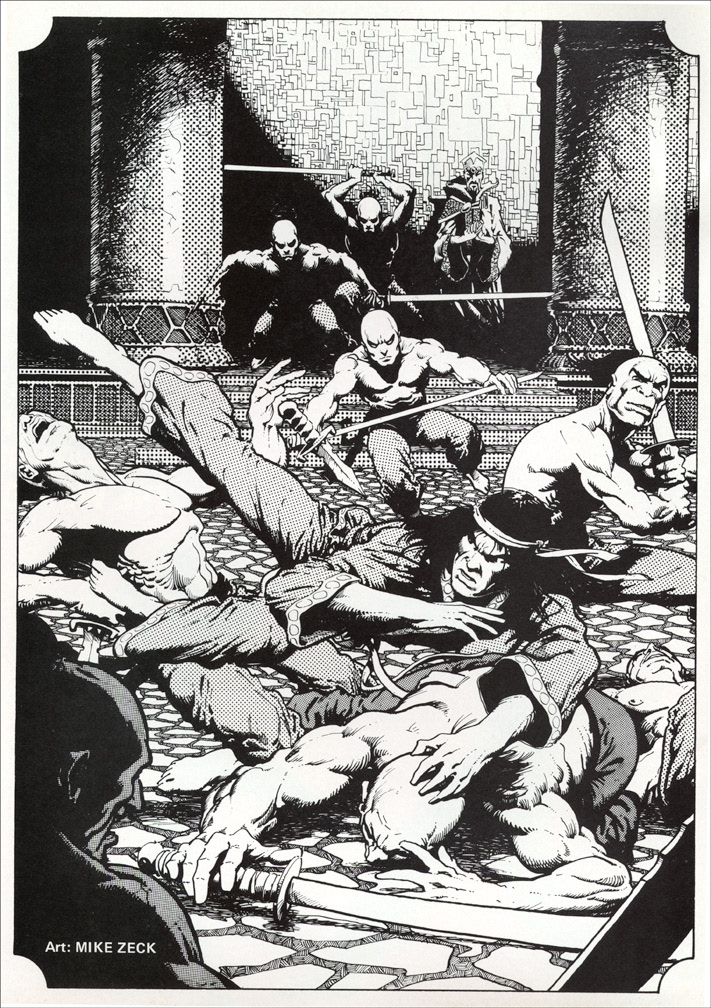 DEADLY HANDS OF KUNG FU, Vol 1 Number 24, inside cover llustration by Mike Zeck (pencils / inks)