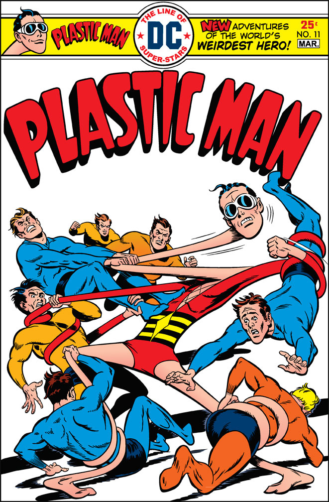 DC75 vector cover recreation: PLASTIC MAN 11, March, 1976 issue.