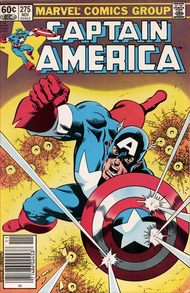 CAPTAIN AMERICA: Issue 275 November 1982 - COVER: Mike Zeck (pencils) John Beatty (inks) INTERIOR: Mike Zeck (pencils) John Beatty (inks)
