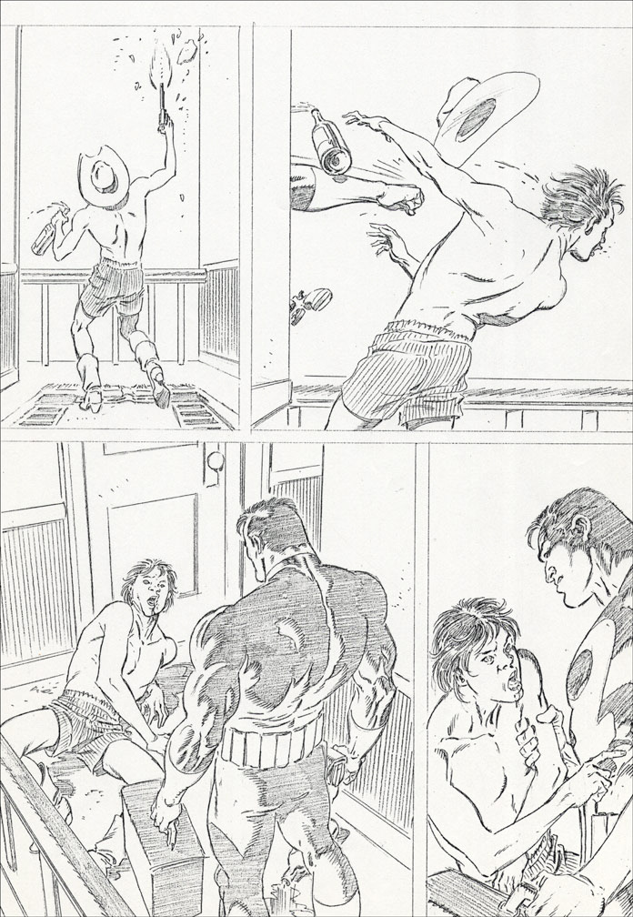 THE PUNISHER Graphic Novel (hardcover edition). Interior pencils sample.