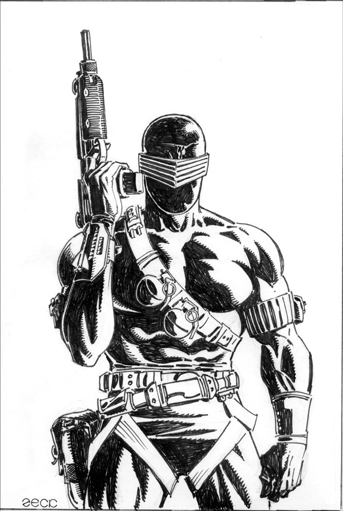 Cover Recreation: G. I. Joe issue 53. Preliminary art created for this recreation.