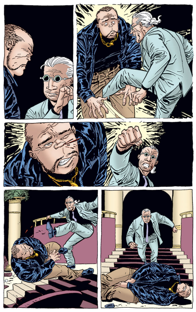 DAMNED 3, August, 1997 issue. Interior sample, Mike Zeck (pencils), Denis Rodier (inks)