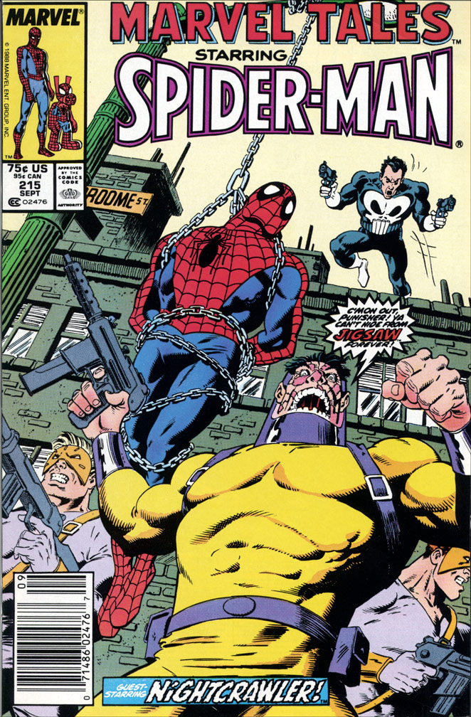 MARVEL TALES, Vol 1 Number 215, September, 1988 issue. COVER by Mike Zeck (pencils / inks)