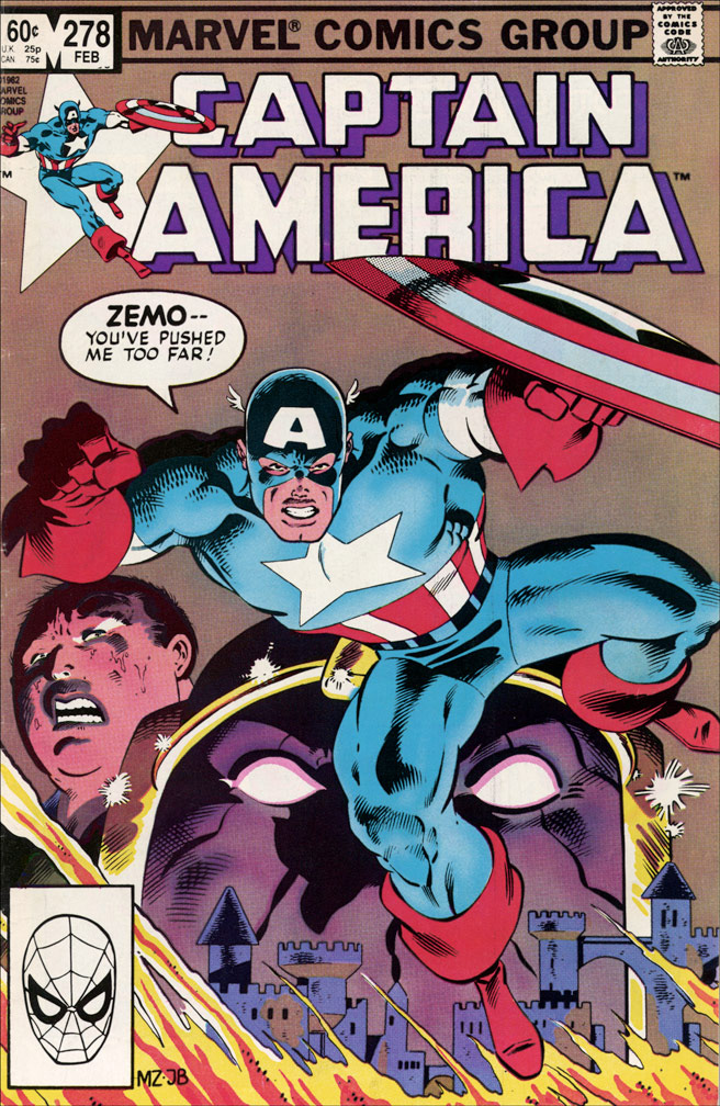 CAPTAIN AMERICA: Issue 278 February 1983 - COVER: Mike Zeck (pencils) John Beatty (inks) INTERIOR: Mike Zeck (pencils) John Beatty (inks)