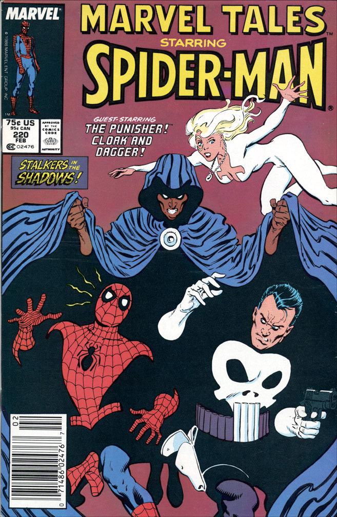 MARVEL TALES, Vol 1 Number 220, February, 1989 issue. COVER by Mike Zeck (pencils / inks)