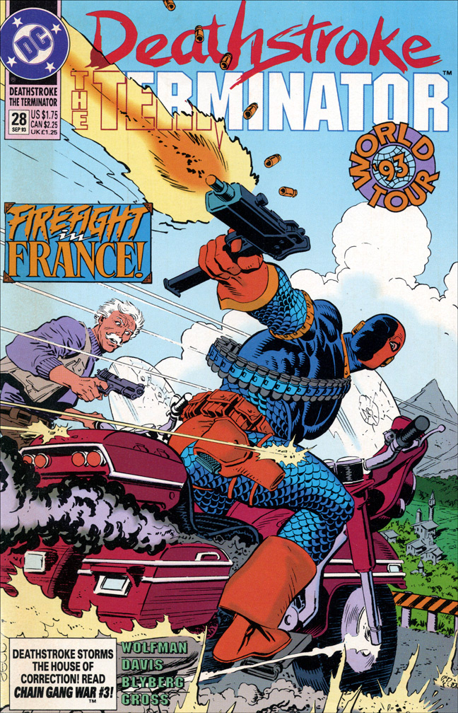 DEATHSTROKE THE TERMINATOR 28, September, 1993. COVER: Mike Zeck (pencils / inks)
