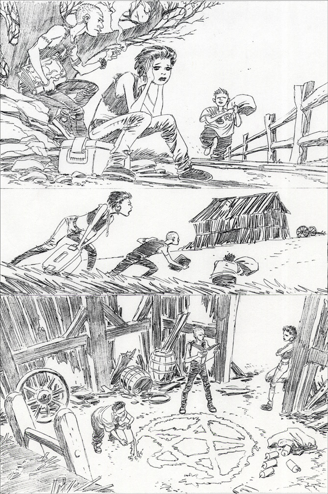 CHALLENGERS OF THE UNKNOWN 18, interior pencils by Mike Zeck