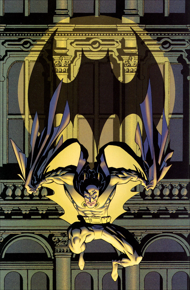 THE BATMAN CHRONICLES GALLERY 1, interior pinup art by Mike Zeck (pencils / inks / colors)