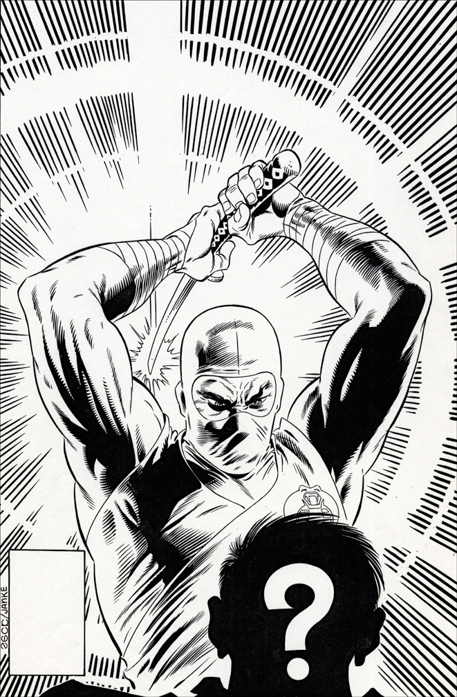 G. I. JOE: issue 42 - Black and white cover art by Zeck (p) Janke (i)