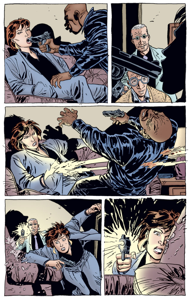 DAMNED 4, September, 1997 issue. Interior sample, Mike Zeck (pencils), Denis Rodier (inks)