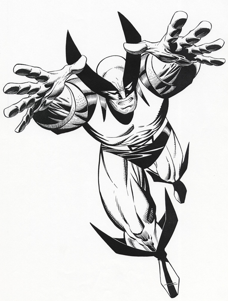 HARDEE'S WOLVERINE STAND-UP (1995) Art for a cardboard stand-up that would greet kids entering Hardee's restaurants during a Marvel characters promotion. Mike Zeck (pencils / inks)