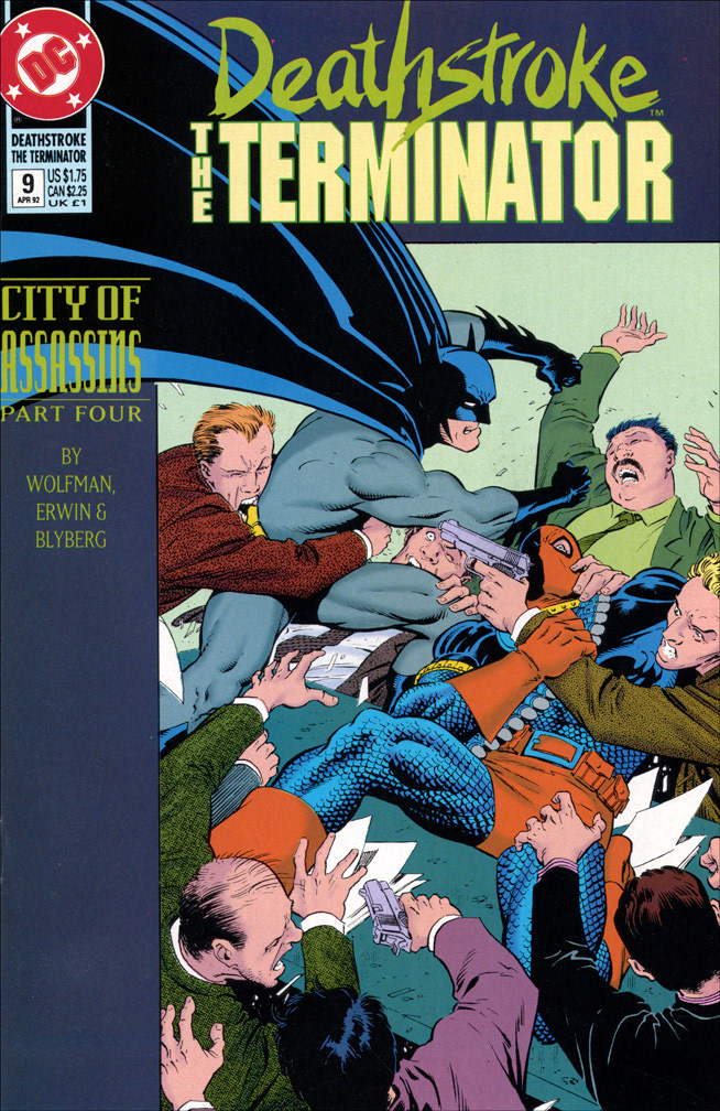 DEATHSTROKE THE TERMINATOR 9, April, 1992. COVER: Mike Zeck (pencils / inks)