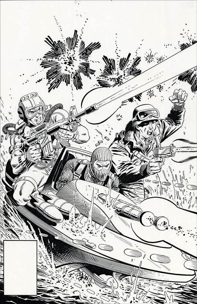 G. I. JOE: issue 47 - Black and white cover art by Zeck