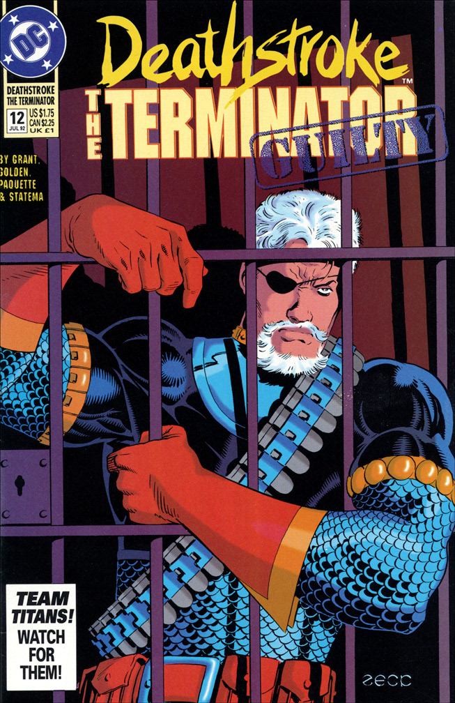 DEATHSTROKE THE TERMINATOR 12, July, 1992. COVER: Mike Zeck (pencils / inks)