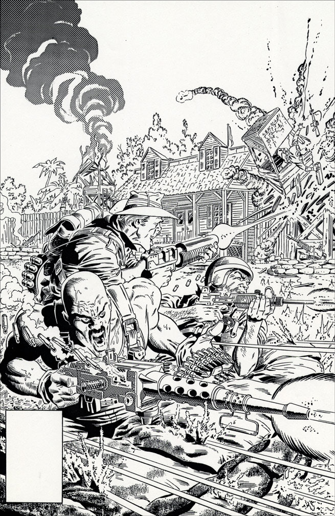 G. I. JOE SPECIAL MISSIONS: issue 2 - Black and white cover art by Zeck (p) Janke (i)