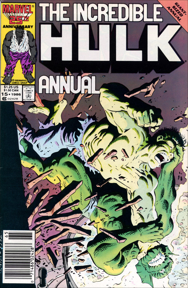 THE INCREDIBLE HULK: ANNUAL 15 October 1986 - COVER: Mike Zeck (pencils), Bob McLeod (inks)