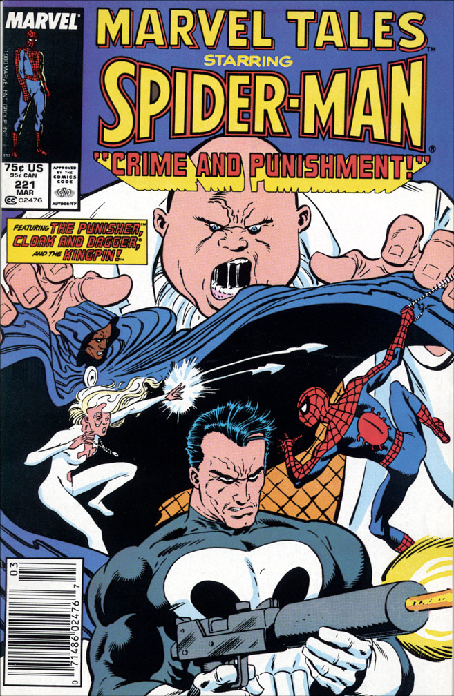 MARVEL TALES, Vol 1 Number 221, March, 1989 issue. COVER by Mike Zeck (pencils / inks)