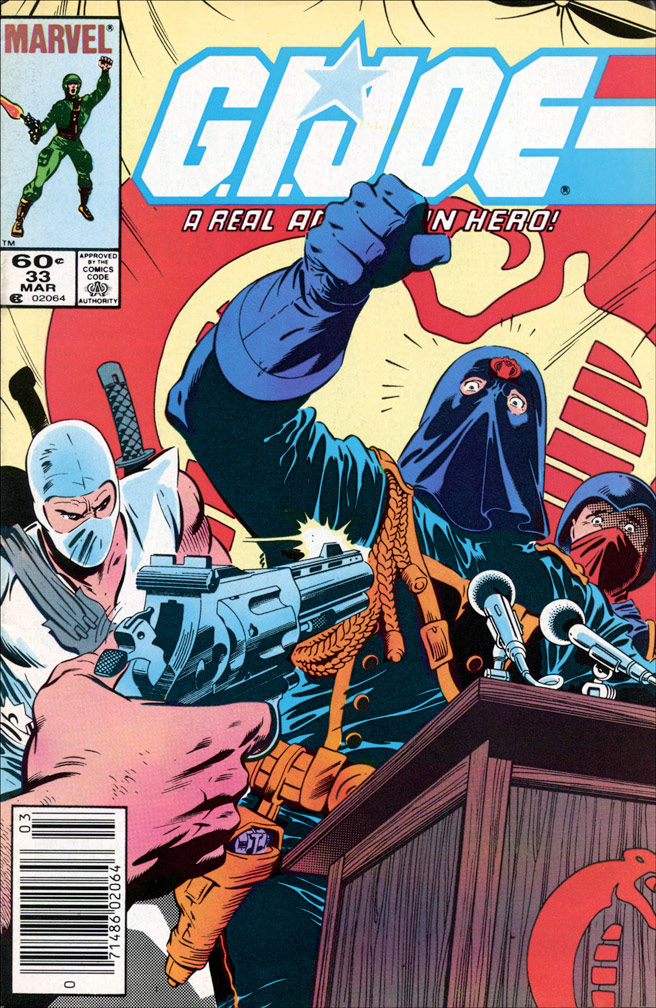 G. I. JOE: issue 33 March 1985 - COVER: Mike Zeck (pencils), John Beatty (inks)