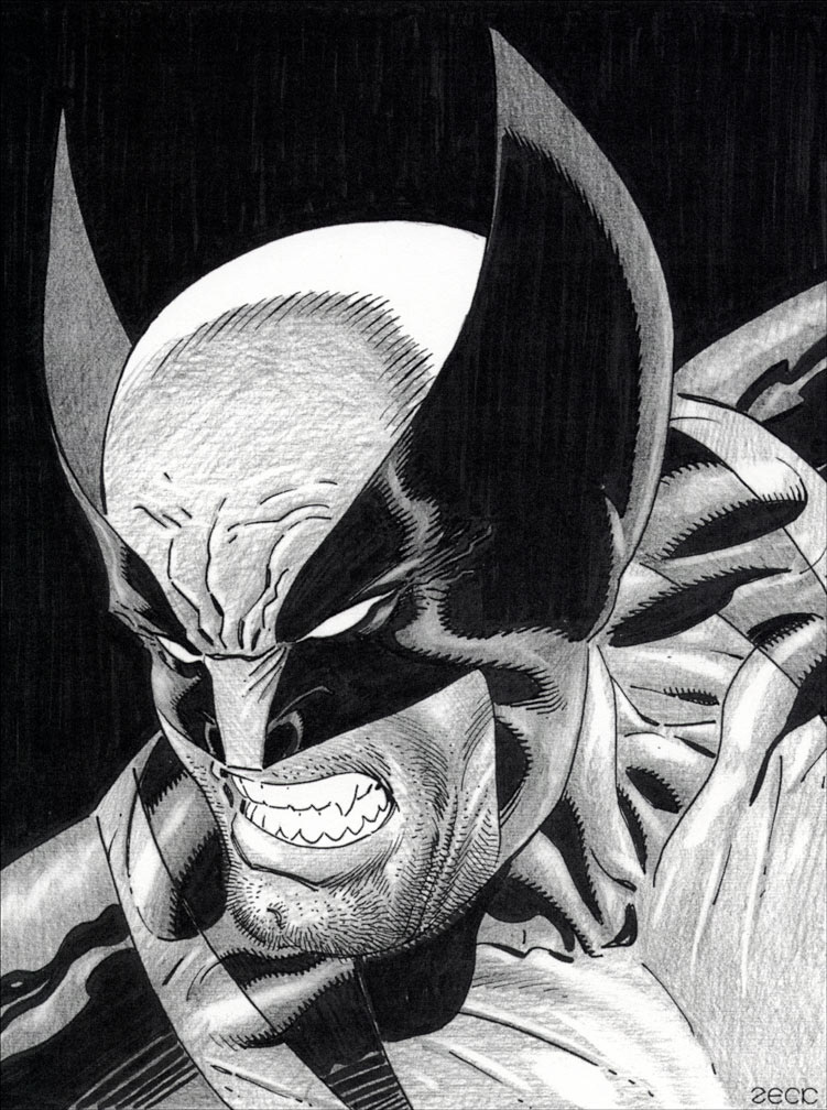 Wolverine portrait commission.
