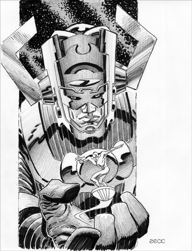 The Art of Michael J. Zeck Volume One, VARIANT ISSUE 10 of 25 preliminary art.