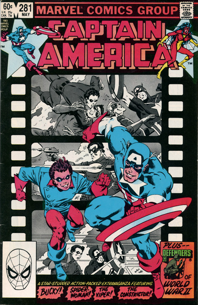 CAPTAIN AMERICA: Issue 281 May 1983 - COVER: Mike Zeck (pencils) John Beatty (inks) INTERIOR: Mike Zeck (pencils) John Beatty (inks)