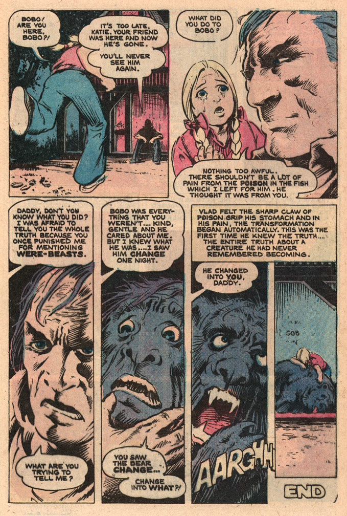 SCARY TALES, Vol 2 No 8, November, 1976. Interior sample, Mike Zeck (pencils / inks/ lettering) 