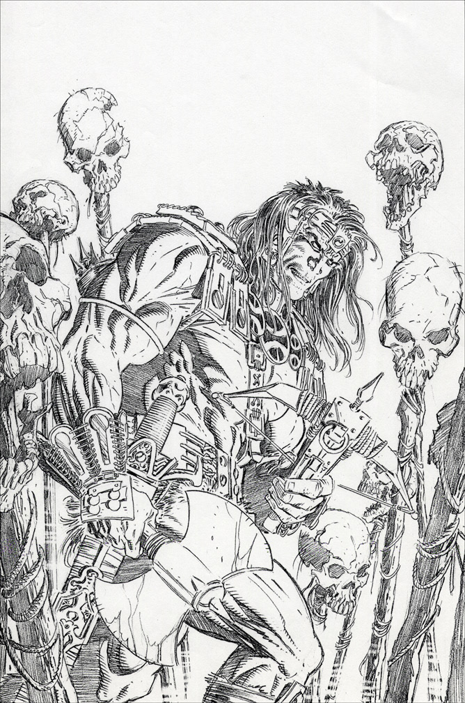CONAN HOUSE AD, pencil art by Mike Zeck