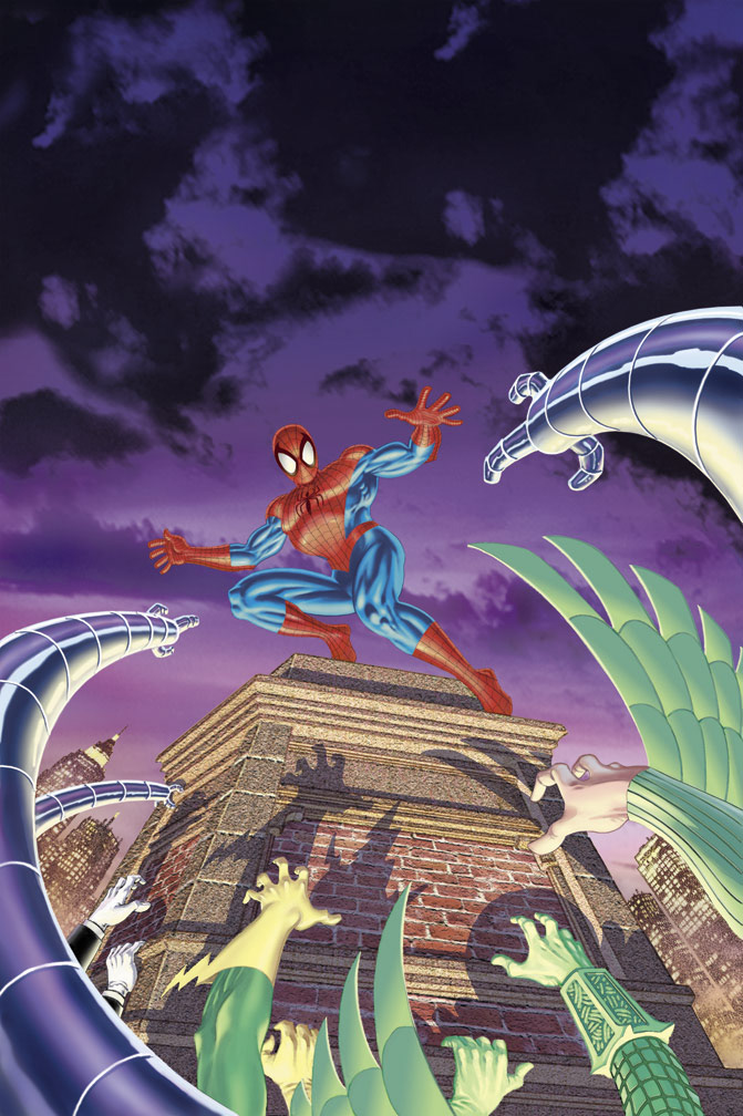 SPIDER-MAN: SECRET OF THE SINISTER SIX, 2002. Cover painting by Mike Zeck