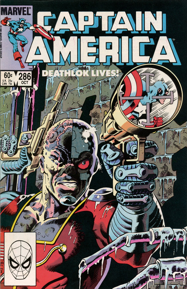 CAPTAIN AMERICA: Issue 286 October 1983 - COVER: Mike Zeck (pencils) John Beatty (inks) INTERIOR: Mike Zeck (pencils) John Beatty (inks)
