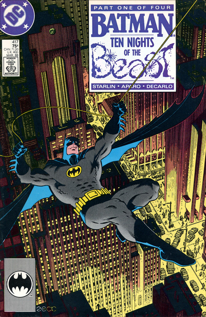 BATMAN 417, March 1988. COVER: Mike Zeck (pencils / inks)