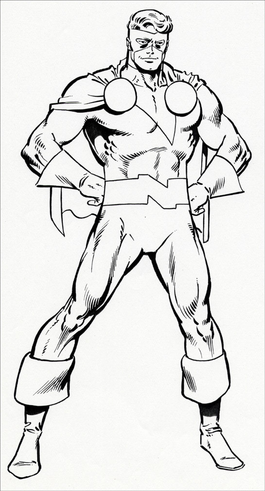 MARVEL UNIVERSE Vol. 1 No. 8, August, 1983, NOMAD b&w art, Mike Zeck (pencils), Joe Rubinstein (inks)